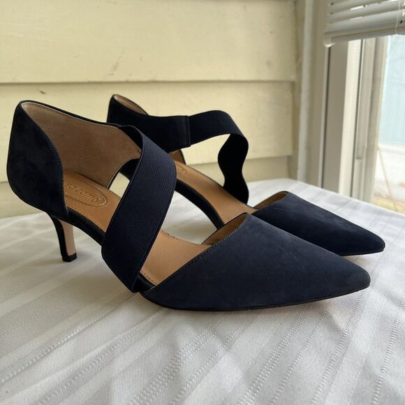 CORSO COMO CC Women’s Denise Pointed Pump Strappy Comfort Career Heel, Blue- 8M - Picture 1 of 10